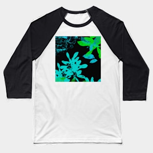 Abstract leafy flowers Baseball T-Shirt
